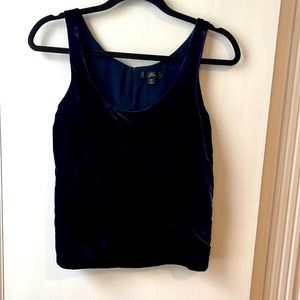 Navy velvet JCrew camisole-style top